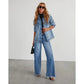 Spring Summer Women's Clothing Solid Color Loose Wide Leg Side Seam Stitching Frayed Hem Jeans The Clothing Company Sydney
