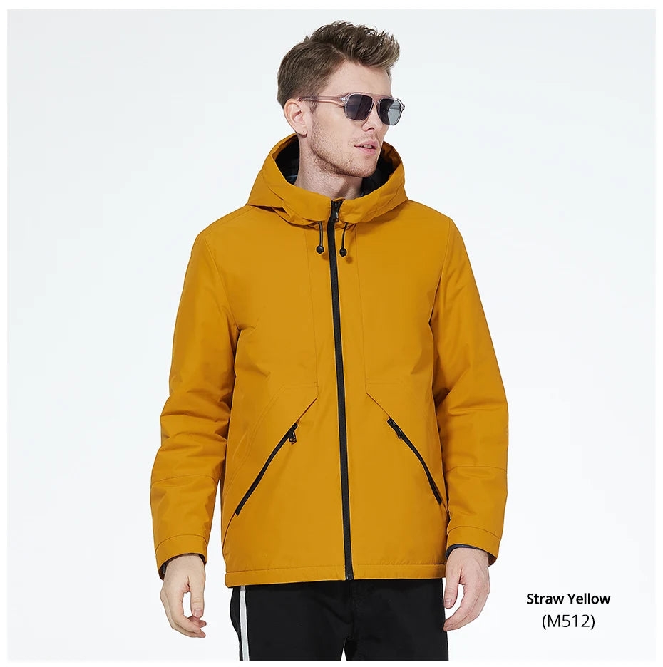 Men's  Lightweight Cotton Jacket Casual Trend Coat Male Windbreaker Coat hooded Jacket - The Clothing Company Sydney