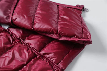 Women's Padded Hooded Long Jacket White Duck Down Overcoat Ultra Light Slim Solid Jackets Coat Portable Parkas - The Clothing Company Sydney