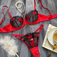 2 Piece Fancy Lingerie Floral Lace Bra Set Bilizna Luxury Well-Looking Underwear Fairy Fine Lace Exotic Set - The Clothing Company Sydney