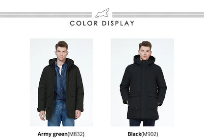 Men's parka jacket windproof warm outerwear Thicken puffer coat for winter - The Clothing Company Sydney