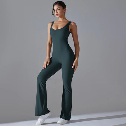 V Back Jumpsuit Gym Set Women Training Yoga Suit Sportswear Sports Fitness Rompers Stretch Workout Bodysuits The Clothing Company Sydney
