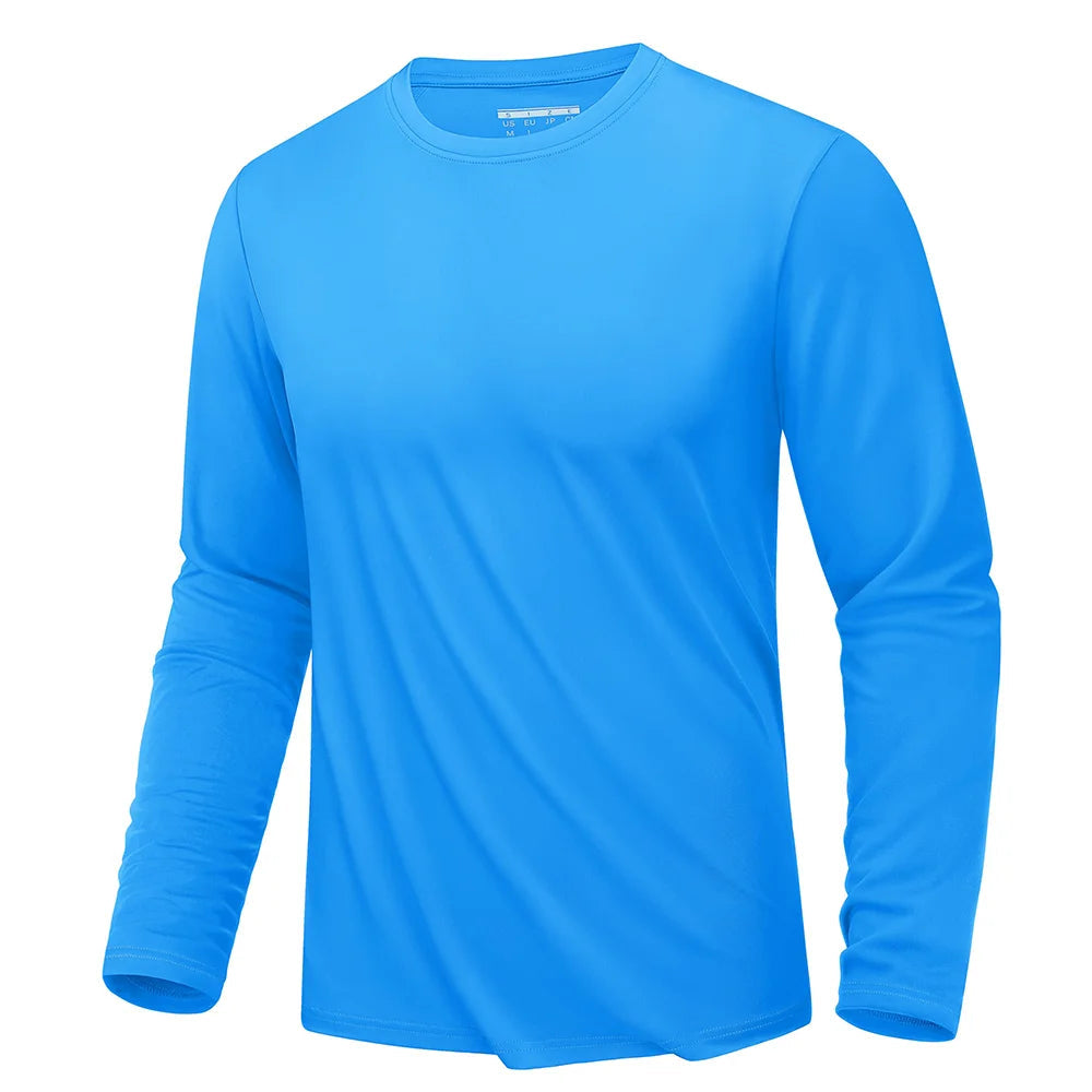 UPF 80+ Sun Protection T-shirts Men's Quick Dry Long Sleeve Athlectic T Shirts Performance Sports T-shirts Rash Guard The Clothing Company Sydney