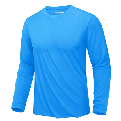 UPF 80+ Sun Protection T-shirts Men's Quick Dry Long Sleeve Athlectic T Shirts Performance Sports T-shirts Rash Guard The Clothing Company Sydney