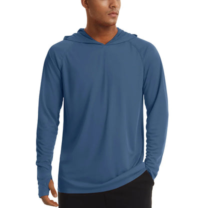 UPF 50+ Hooded T-Shirts Mens Sun Protection Long Sleeve Quick Dry T shirts Outdoor Sports Running Hoodies Pullover Tops The Clothing Company Sydney