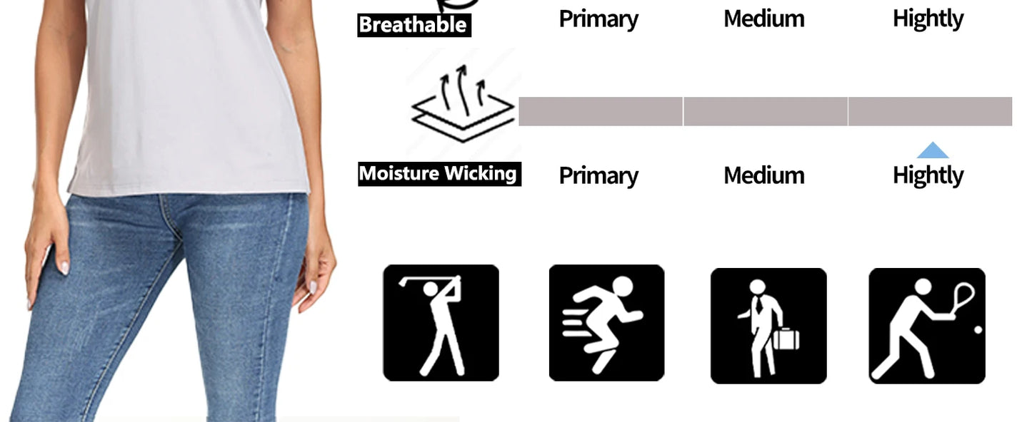 Summer UPF 50+ Short Sleeve Shirts Women's Sun Protection T-shirts Quick Dry 4 Buttons Tennis Workout Tee Golf Pullovers The Clothing Company Sydney