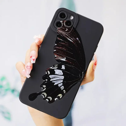 Gothic Style Black Lip Phone Case For iPhone 15 14 13 12 Pro Max Mini Shockproof Soft Silicone Cover The Clothing Company Sydney