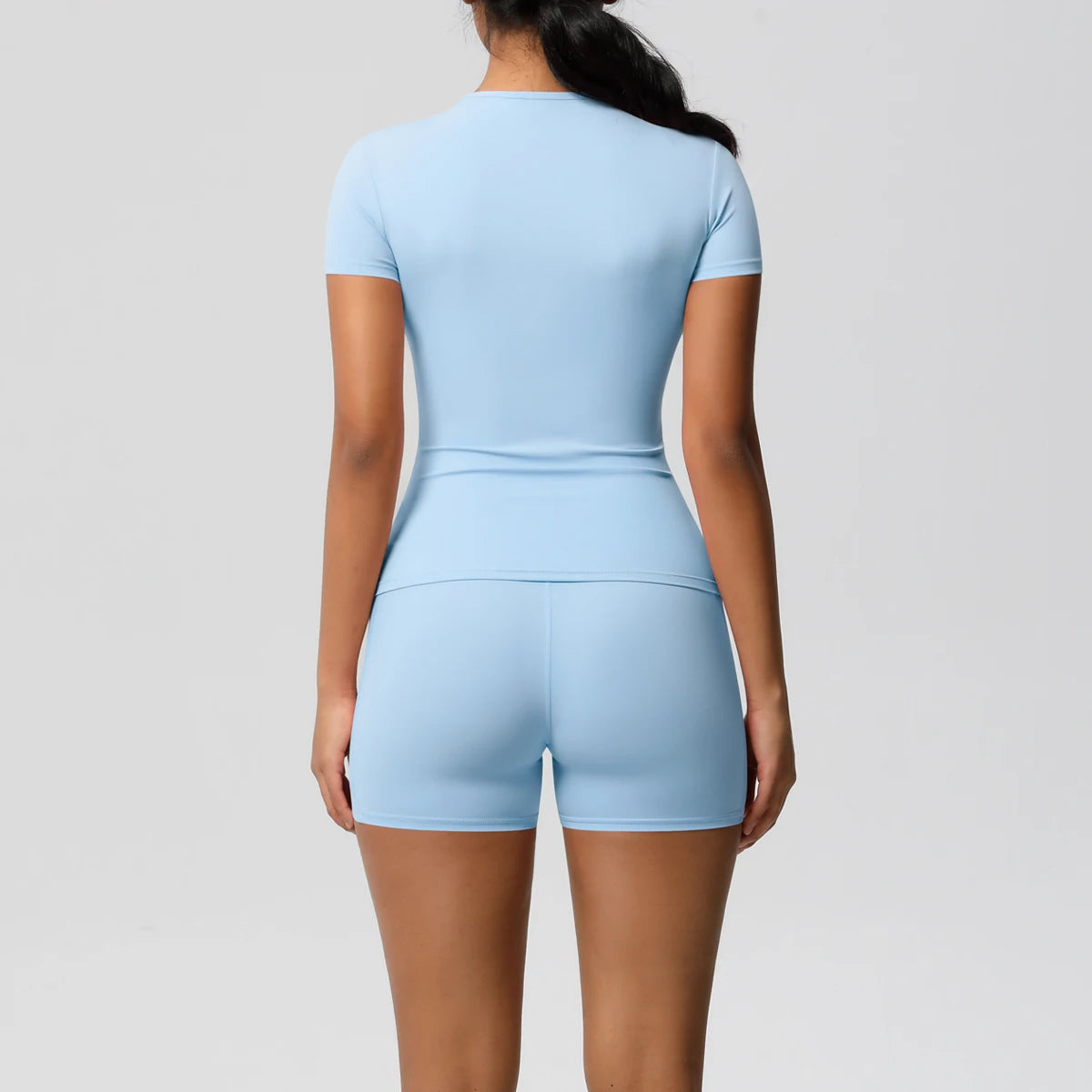 Workout Sportswear 2 Piece Piece Female Yoga Shirt Push Up Workout Clothes Outdoors Sport  High Waist  Fitness Sport Shorts - The Clothing Company Sydney