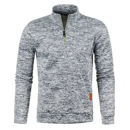 Men's Half Zipper Long Sleeve Pullover Turtleneck Sweater The Clothing Company Sydney