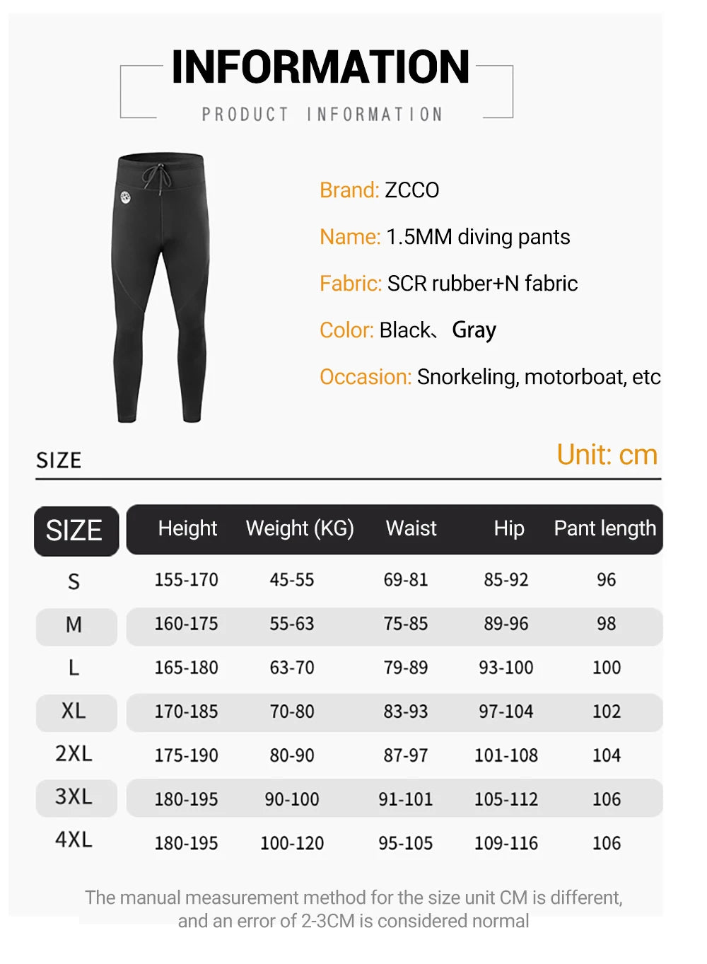 Men's Wetsuit Neoprene Scuba Diving Suit One-piece Zipper Thickened Warm Spearfishing Swimwear Kayak Surfing Swimsuit - The Clothing Company Sydney