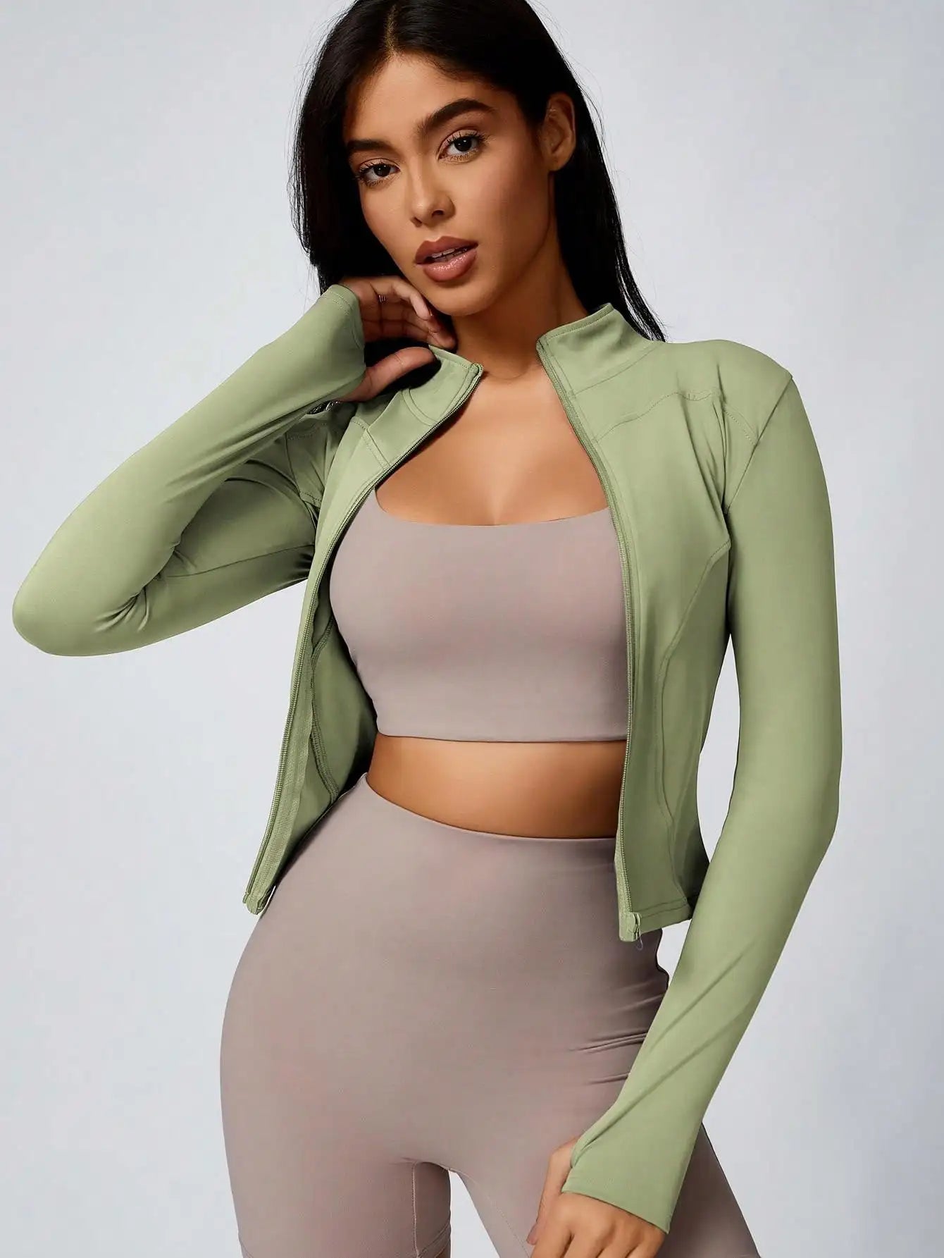 Women's Zipper Turtleneck Sports Long-Sleeve Sports Top, Gym Wear Ladies' Sportswear for Indoor Outdoor Jacket The Clothing Company Sydney