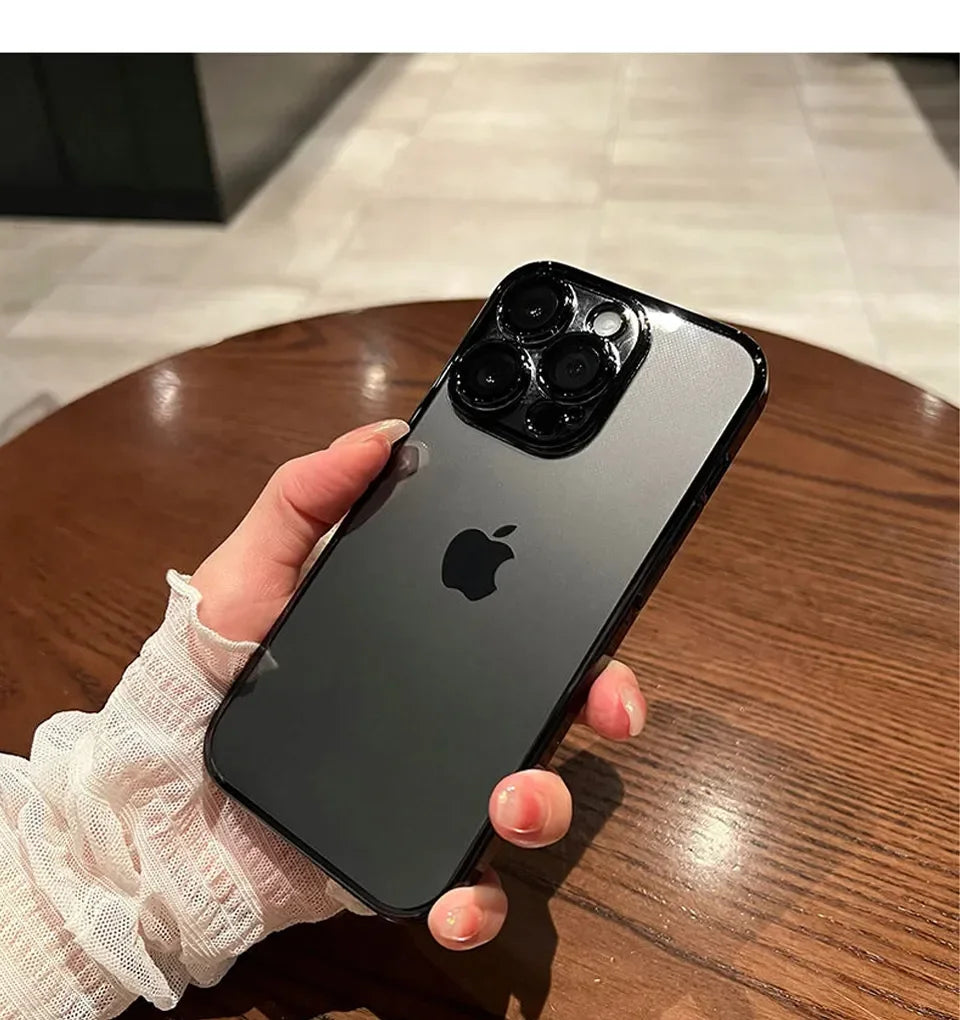 Plated Clear Case For IPhone 15 14 Pro Max Mini 15 Plus Shockproof Cover The Clothing Company Sydney