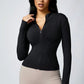 Women's Zipper Turtleneck Sports Long-Sleeve Sports Top, Gym Wear Ladies' Sportswear for Indoor Outdoor Jacket The Clothing Company Sydney