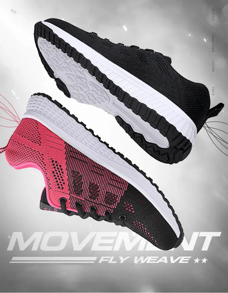 Women's Vulcanized Shoes Platform Casual Sneakers Shoes Flats Mesh Breathable Running Summer Sports Tennis Shoes - The Clothing Company Sydney