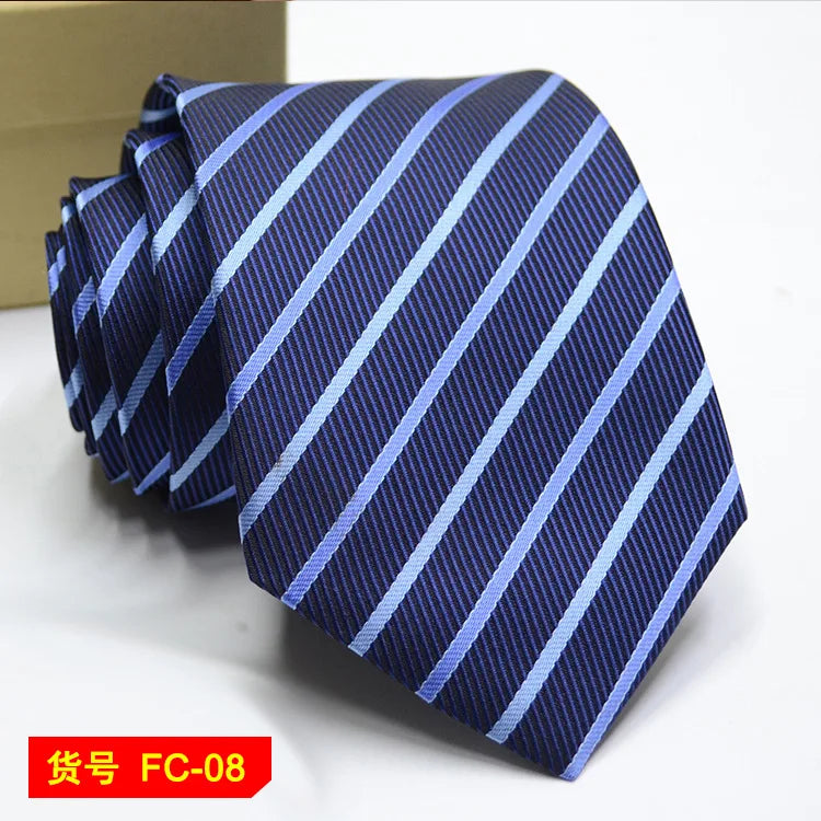 Men's Jacquard Ties – 7-8cm Floral & Solid Neckties The Clothing Company Sydney
