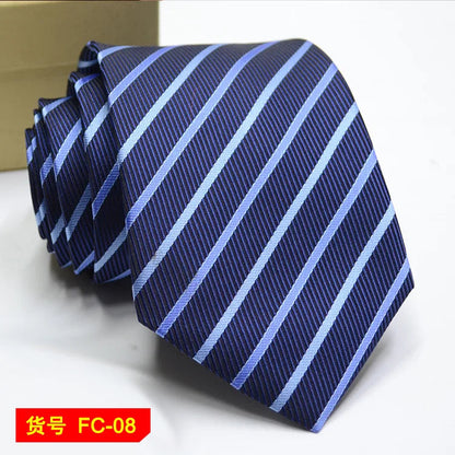 Men's Jacquard Ties – 7-8cm Floral & Solid Neckties The Clothing Company Sydney