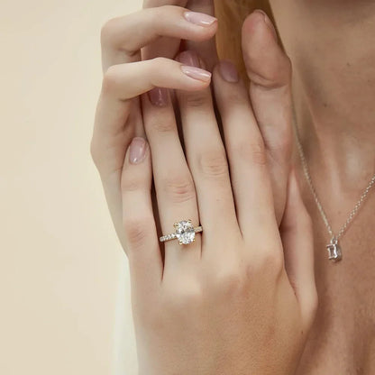 3ct 925 Sterling Silver Engagement Rings For Women Oval Cut Cubic Zircon Wedding Rings Jewelry The Clothing Company Sydney