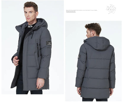 Men's parka jacket windproof warm outerwear Thicken puffer coat for winter - The Clothing Company Sydney