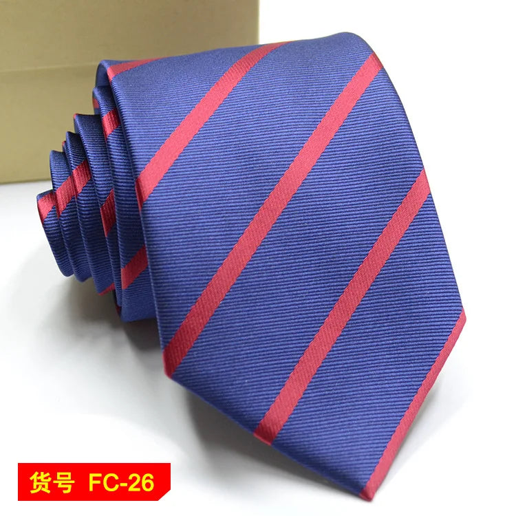 Men's Jacquard Ties – 7-8cm Floral & Solid Neckties The Clothing Company Sydney