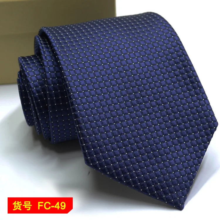 Men's Jacquard Ties – 7-8cm Floral & Solid Neckties The Clothing Company Sydney