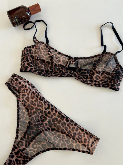 Seamless Bra Set See Through Lingerie Outfit Fine Lace Underwear Intimate 2 Piece Set - The Clothing Company Sydney