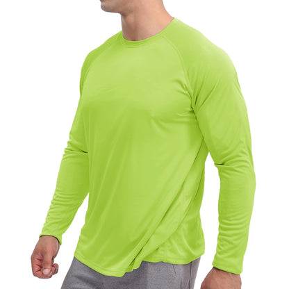 Sun Protection T-shirts Summer UPF 50+ Men's Long Sleeve Quick Dry Athlectic Sports Hiking Performance T-shirts Tee Tops The Clothing Company Sydney