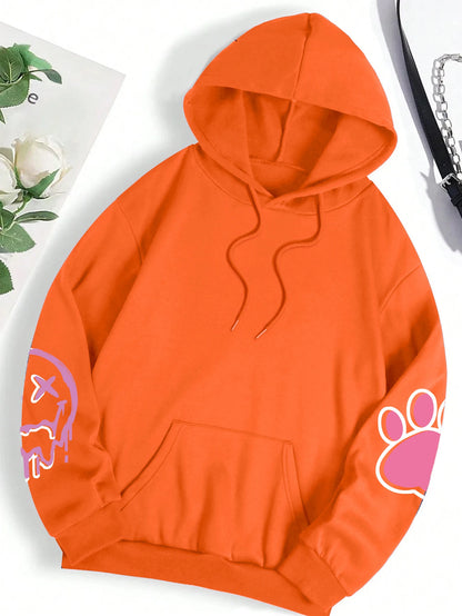 Hip Hop Street Casual Printed Female Hoodie Oversize Loose Sweatshirts Autumn Warm Fleece Clothing Top - The Clothing Company Sydney