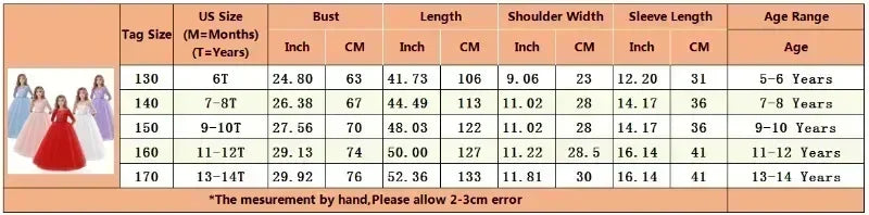 Teens Girls Princess Dress for Party Ball Gown Wedding White Dresses Kids Birthday Bridesmaid Costume Lace Flower Pageant Dress - The Clothing Company Sydney