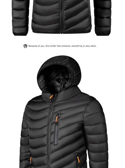 Men’s Hooded Winter Parka – Windproof Thick Casual Jacket with Detachable Hat The Clothing Company Sydney