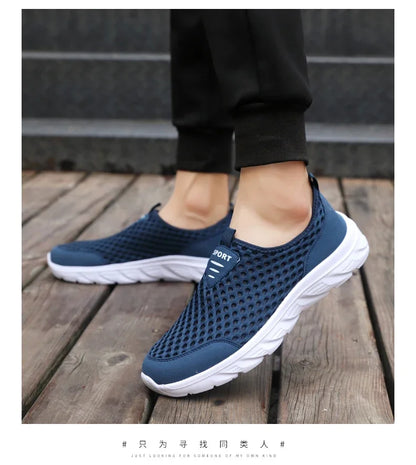 Lightweight Casual Breathable Slip on Male Casual Sneakers Anti-slip Men's Flats Outdoor Walking Shoes - The Clothing Company Sydney