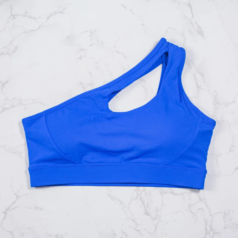 Womens One Shoulder Sports Bras Yoga Top Vest Yoga Gym Outdoor Sport Running Fitness Underwear The Clothing Company Sydney