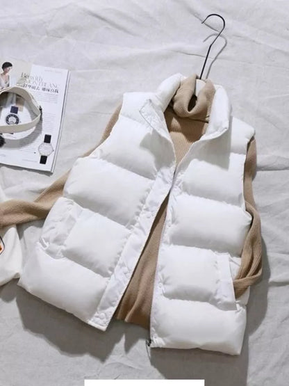 Women's Winter Warm Cotton Padded Puffer Vests Sleeveless Parkas Jacket The Clothing Company Sydney