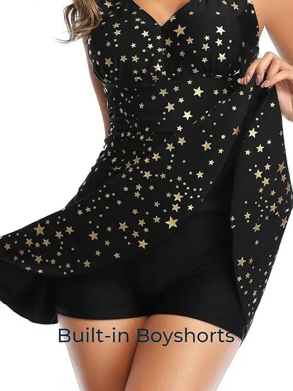 Women Modest Swim Dresses Floral Print Plus-Size Swimsuit Padded One Piece Swimwear Bathing Suits The Clothing Company Sydney