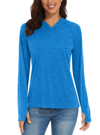 UPF50+ Breathable Long Sleeve Hoodie T-shirts Women's Sun/UV Protection Casual Hooded T shirts Outdoor Sports Pullover The Clothing Company Sydney