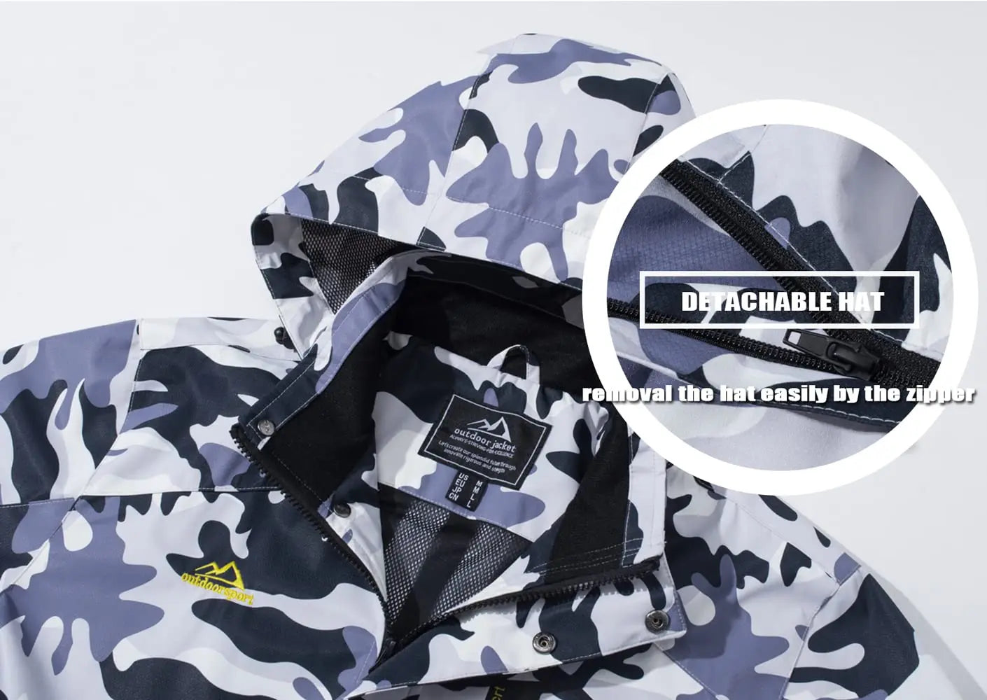 Lightweight Windbreaker Mens Mesh Lined Waterproof Rain Jacket Outdoor Fishing Hiking Jacket with Detachable Hood The Clothing Company Sydney