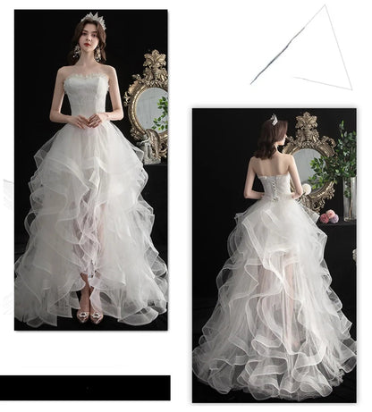 Long Back Light Wedding Dress Princess Fluffy Trailing Cake Skirt  Wedding Dress The Clothing Company Sydney