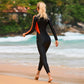 One Piece Swimsuit Women's Long Sleeve Full Length Sunscreen Surfing and Diving Swimwear - The Clothing Company Sydney