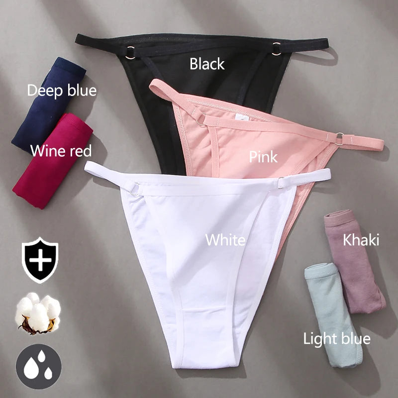 3 Pack Women's Cotton Panties Low Waist Bikini Briefs Ladies Underwear Soft Solid Underpants Lingerie The Clothing Company Sydney