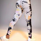 Women's 3D Print Tie Dye Sports Seamless High Waist Fitness Push Up Leggings Gym Clothing Workout Tights Pants