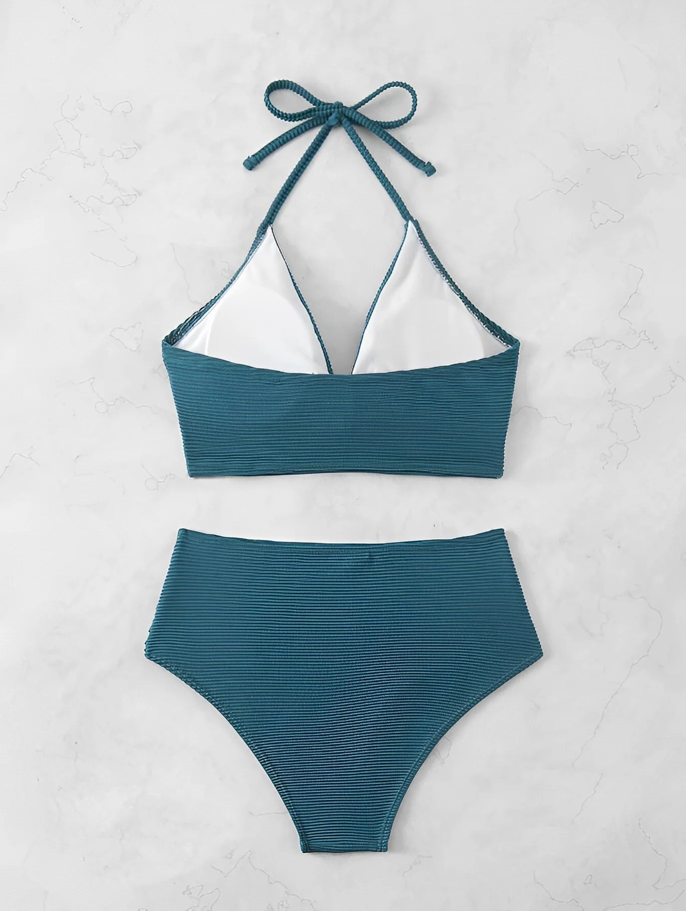 2 Piece High Waist Bikini Women Halter Swimwear Swimsuit Solid Bathers Swimming Bathing Swim Suit Summer Beachwear The Clothing Company Sydney