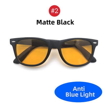 Night Vision Blue Light Blocking Glasses Men Square Computer Eye Protection Eyeglasses Gaming Women Orange Eyewear The Clothing Company Sydney