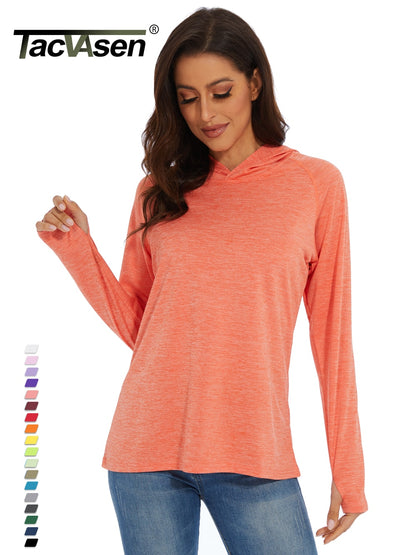 UPF50+ Breathable Long Sleeve Hoodie T-shirts Women's Sun/UV Protection Casual Hooded T shirts Outdoor Sports Pullover The Clothing Company Sydney