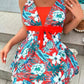 Floral Tankini Set 2 Piece Women Swimsuit High Waist Swimwear Bathers Bathing Swimming Suit Summer Beachwear