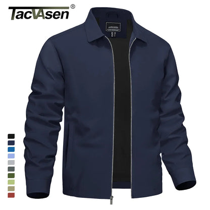 Lightweight Work Jackets Mens Fashion Tunic Style Zipper Pockets Bomber Jackets Full Zip Spring Fall Outerwear The Clothing Company Sydney