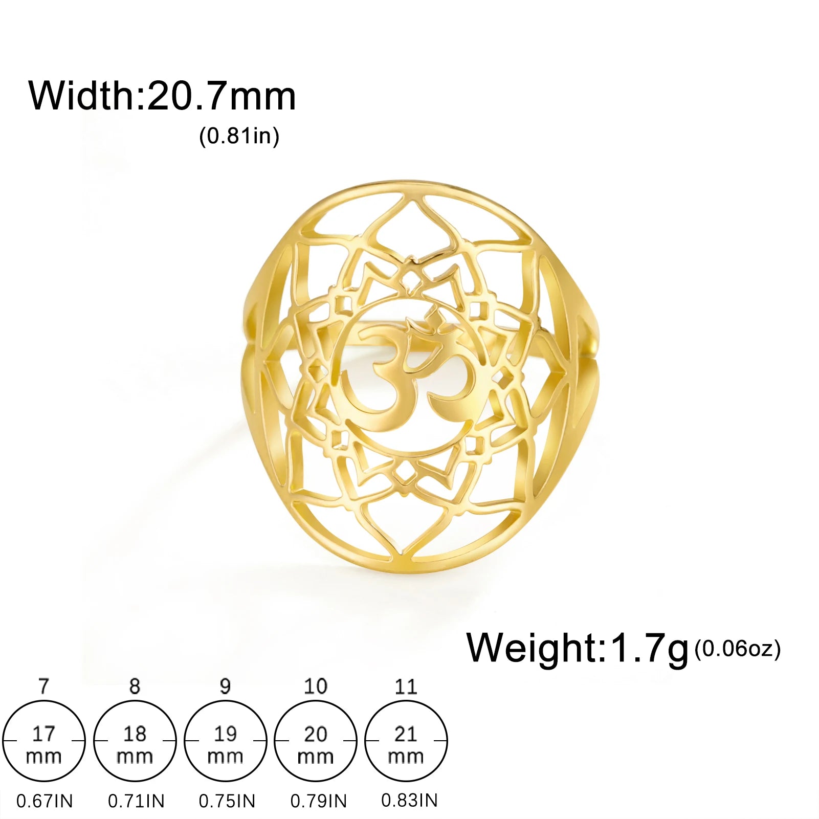 Unisex Om Aum Symbol Jewellery Ring - The Clothing Company Sydney