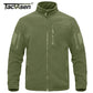 Full Zip Up Tactical Green Fleece Jacket Thermal Warm Work Coats Men's Pockets Safari Jacket Hiking Outwear Windbreaker - The Clothing Company Sydney