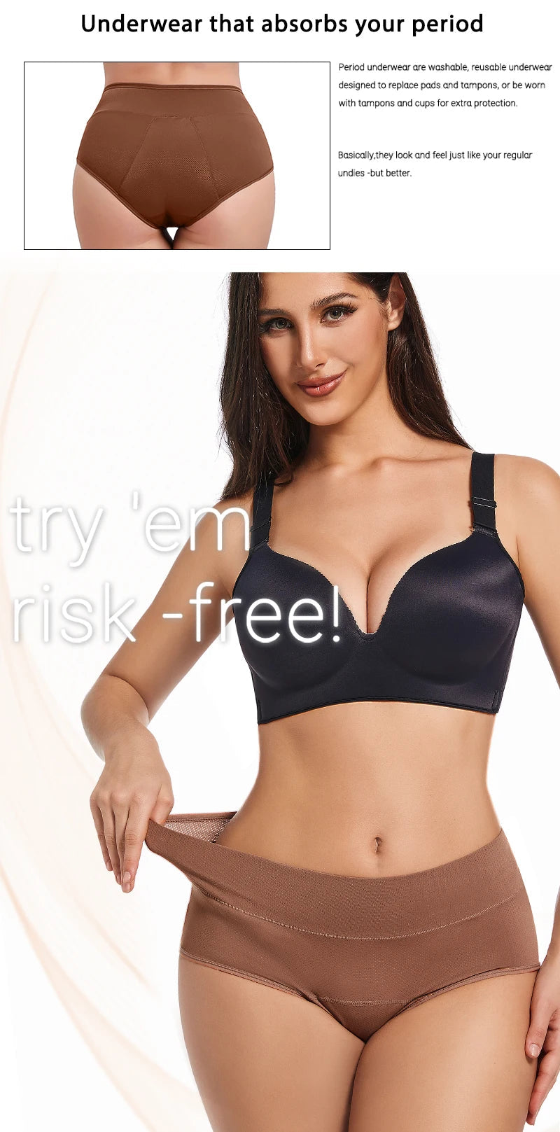 3 Layers Menstrual Panties Absorption Maternity Physiological Incontinence Breathable Briefs Waterproof Period Women's Underwear The Clothing Company Sydney