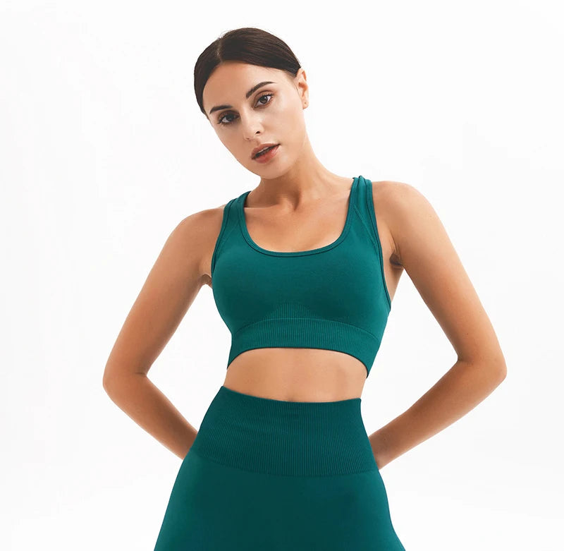 Tank Top Women's Gym Yoga Bra Padded Sports Bra Removable Workout Push Up Crop Top Fitness Bra Athletic Sportswear The Clothing Company Sydney