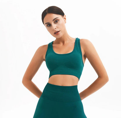 Tank Top Women's Gym Yoga Bra Padded Sports Bra Removable Workout Push Up Crop Top Fitness Bra Athletic Sportswear The Clothing Company Sydney