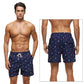 Summer Mens Swim Shorts Beach Quick Dry Printing Swimsuit Plus Size Mesh Liner Surfing Gym Board Shorts